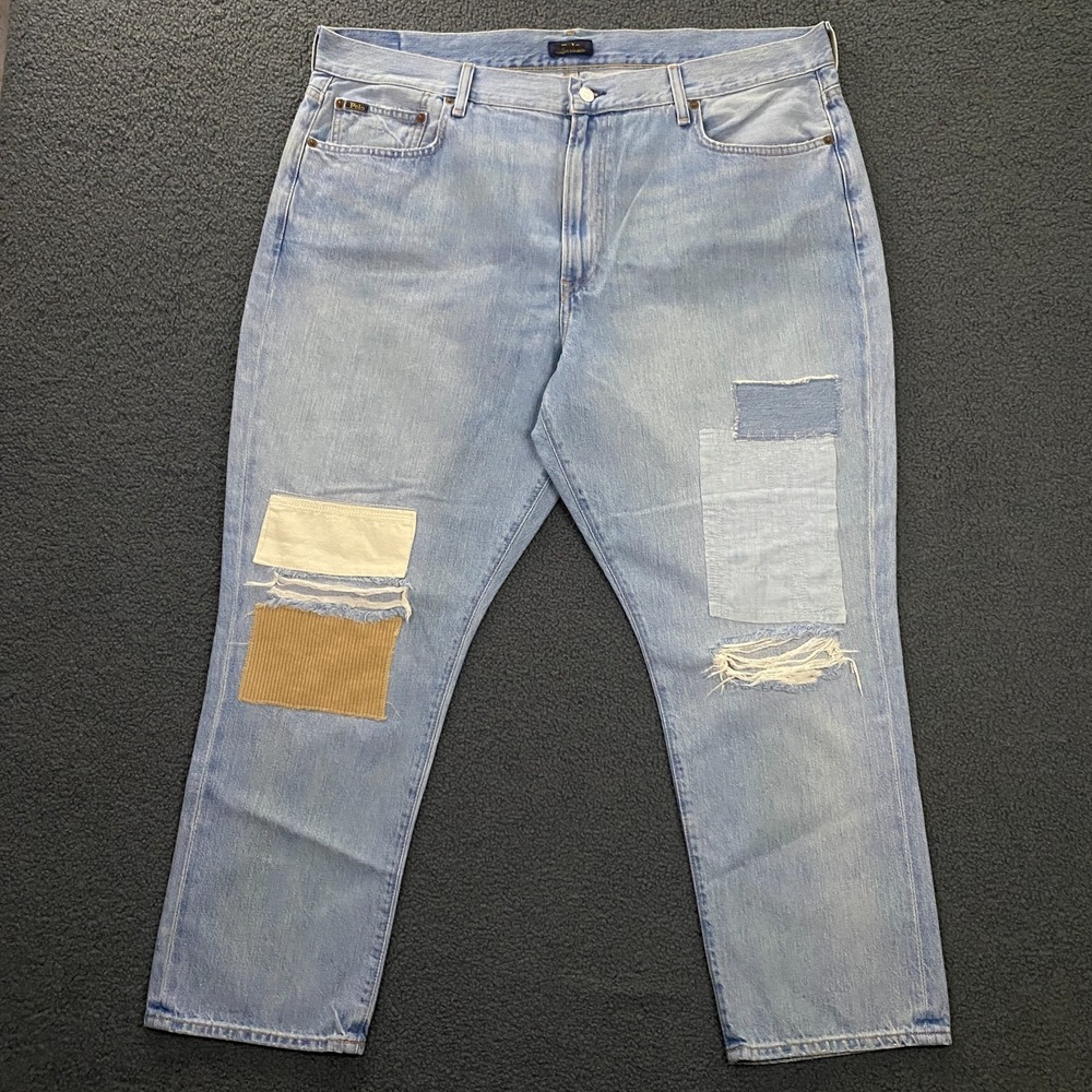 Polo Ralph Lauren The Avery Boyfriend FITS Womens 40x27 Patchwork Distressed